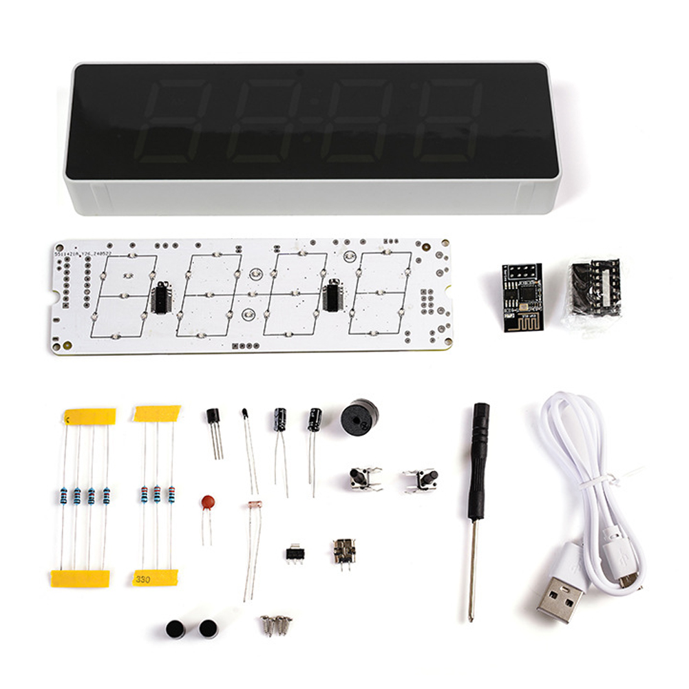 Diy Electronics Gadget - ESP8266 IoT Colorful WiFi Clock Kit