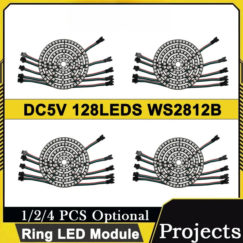 Diy Electronics Address - DC5V WS2812B 128LED Ring Module Programmable