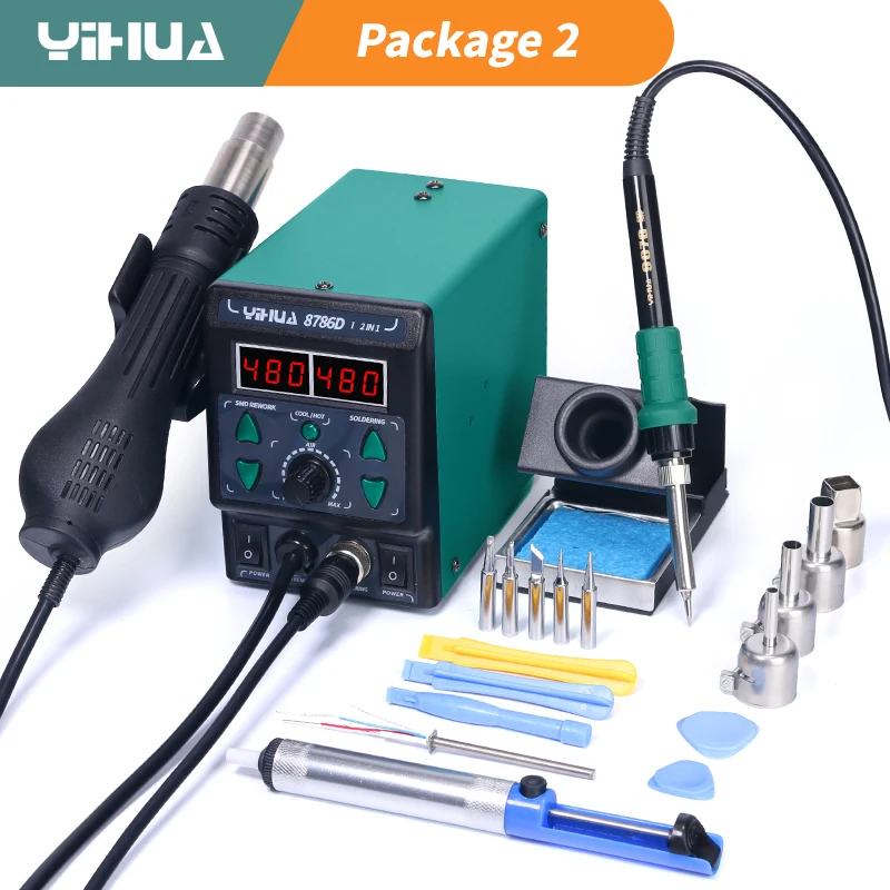 Diy Electronics Gadget - YIHUA 8786D Soldering Iron Hot Air
