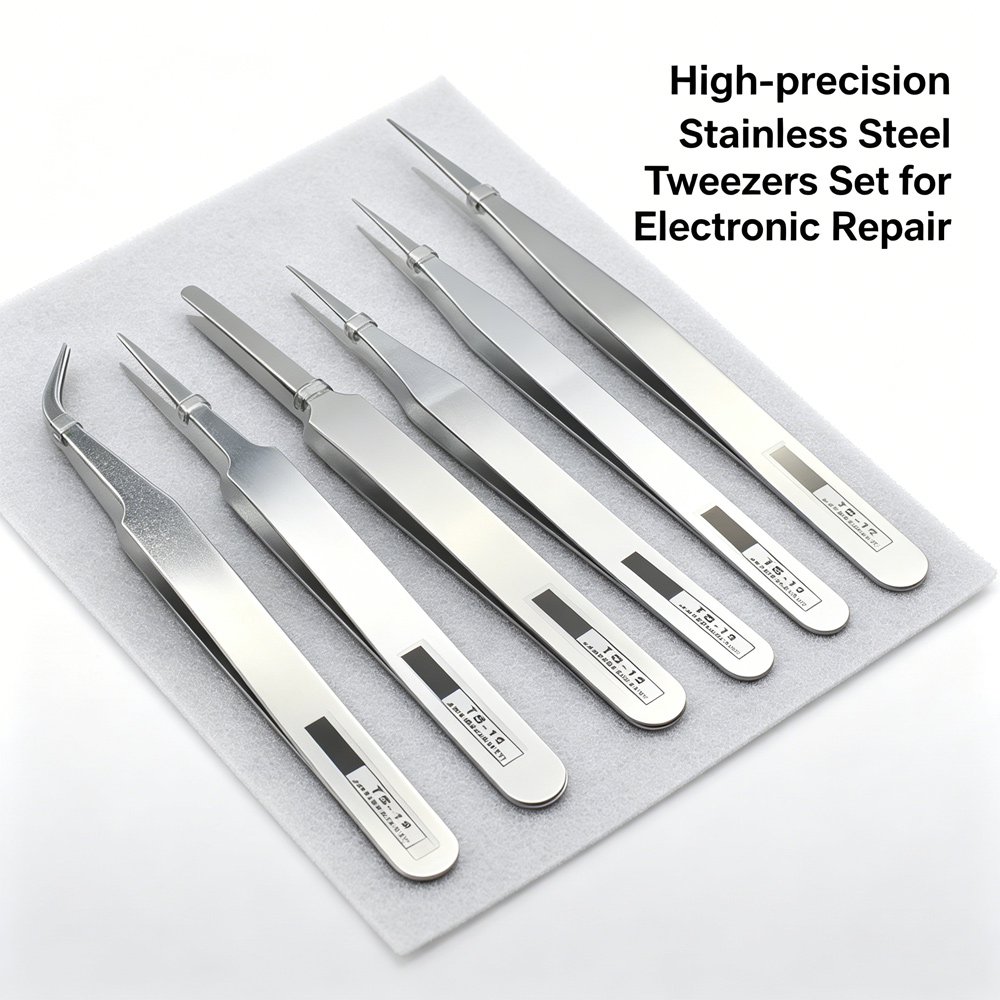Diy Electronics Hobby - Anti-magnetic Stainless Steel Tweezers Kit 6