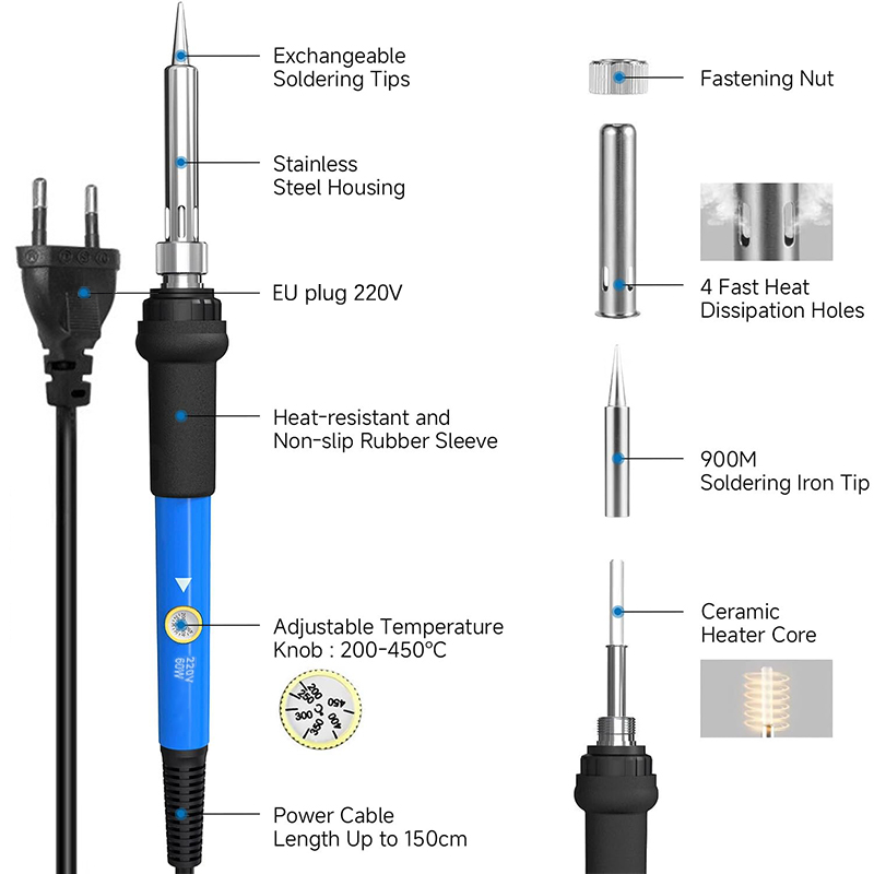 Adjustable Temp 220V 60W Elect - Diy Electronics Hobby ulasan dan harga