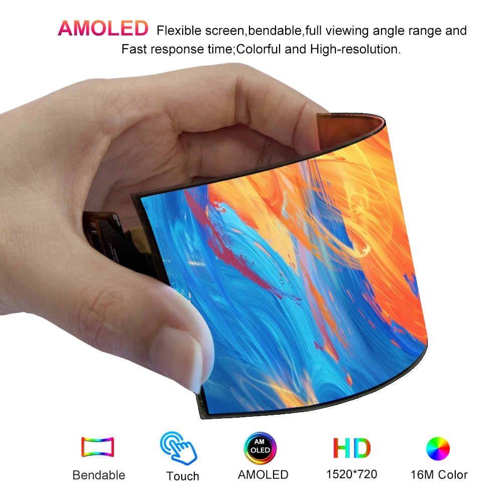 Wisecoco 5 Inch AMOLED Flexibl - Diy Wearable Electronics ulasan dan harga