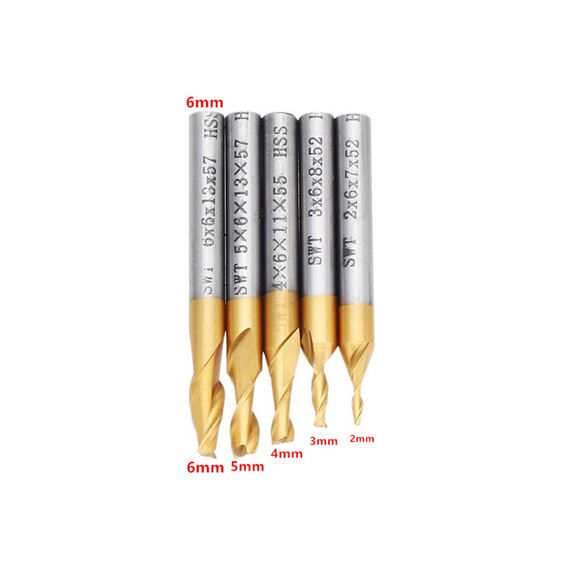 5Pcs 2 Flute End Milling Cutte - Diy Cnc Router Electronics ulasan dan harga