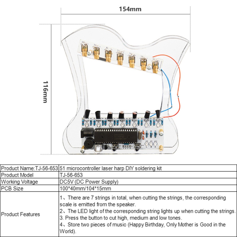 DIY Laser Harp Electronic Kit  - Diy Lightsaber Electronics ulasan dan harga
