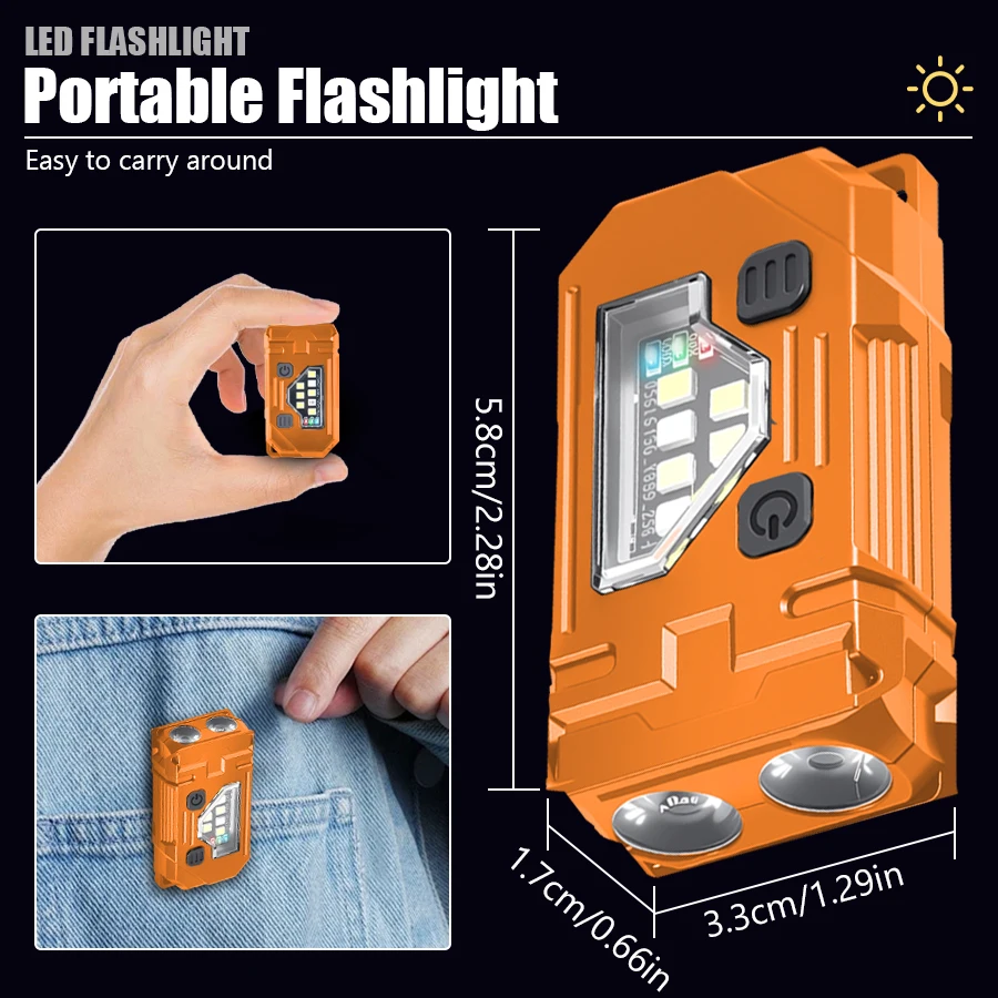 Mini Keychain EDC Flashlight R - Diy Lamp Electronics ulasan dan harga