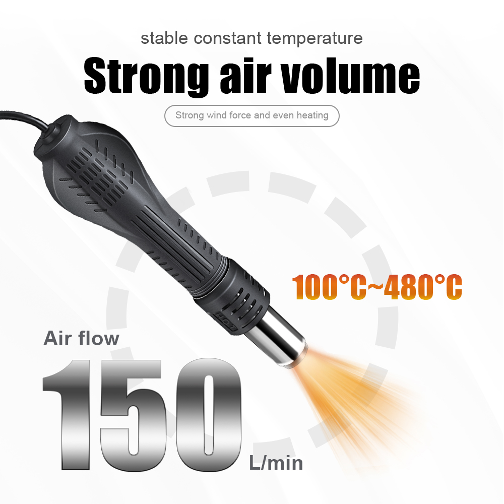 2 in 1 750W Hot Air Gun LCD Di - Diy Electronics Gadget ulasan dan harga