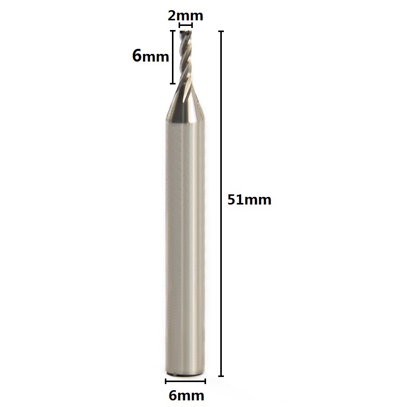 1pc Diameter Frez 2mm Endmill  - Diy Cnc Router Electronics ulasan dan harga