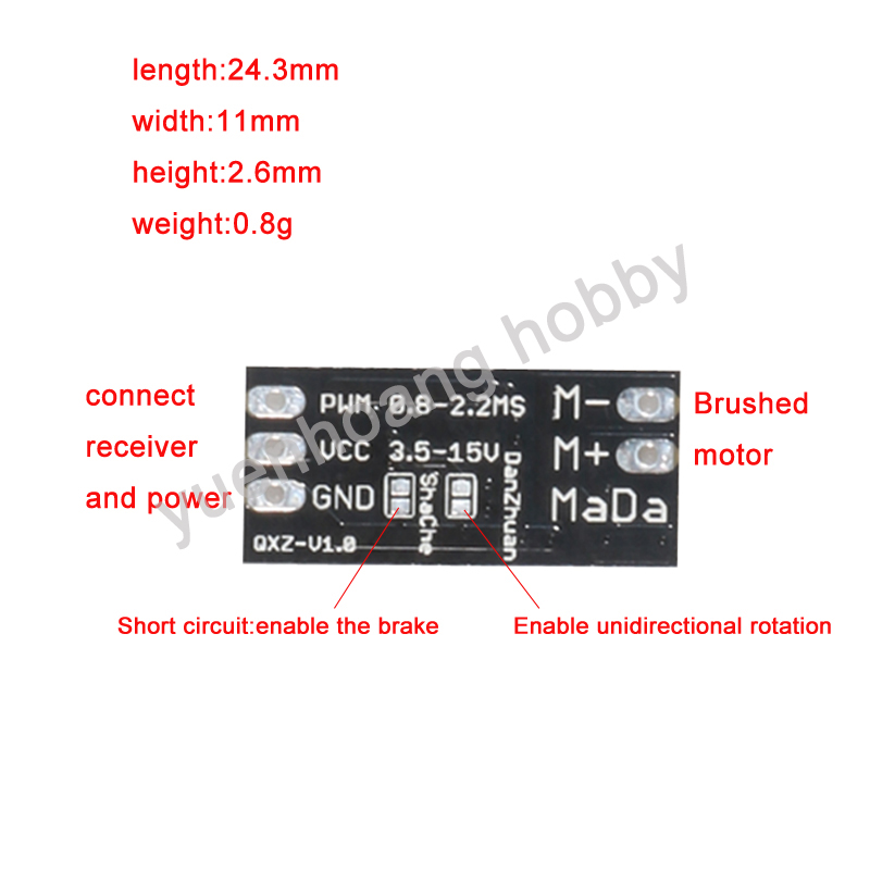 1PC 3.5-15V Brush ESC Two-way  - Diy Boat Electronics ulasan dan harga