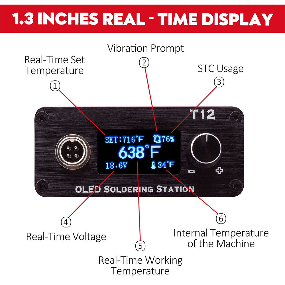 OLED T12 Soldering Iron Statio - Diy Electronics Gadget ulasan dan harga