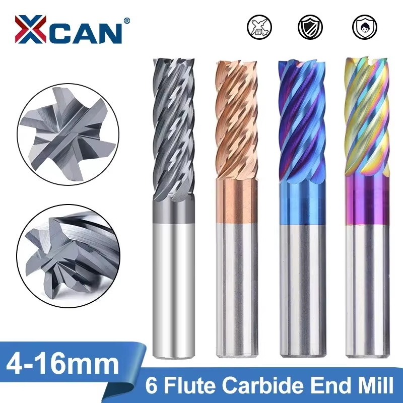 XCAN 4-16mm 6 Flutes Milling C - Diy Cnc Router Electronics ulasan dan harga