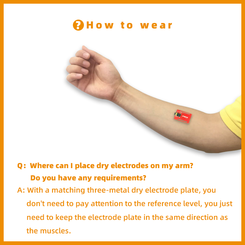 Biosensor EMG Biometrics Dry E - Diy Wearable Electronics ulasan dan harga