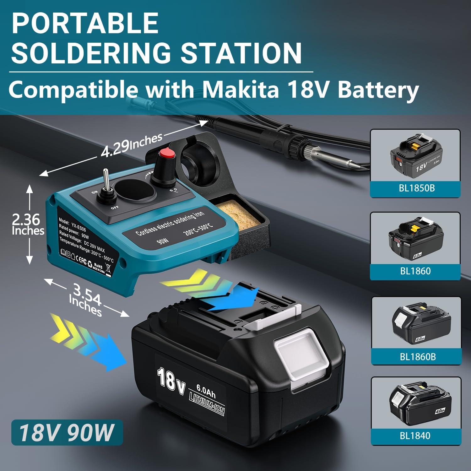 90W LED Digital Cordless Solde - Diy Electronics Hobby ulasan dan harga