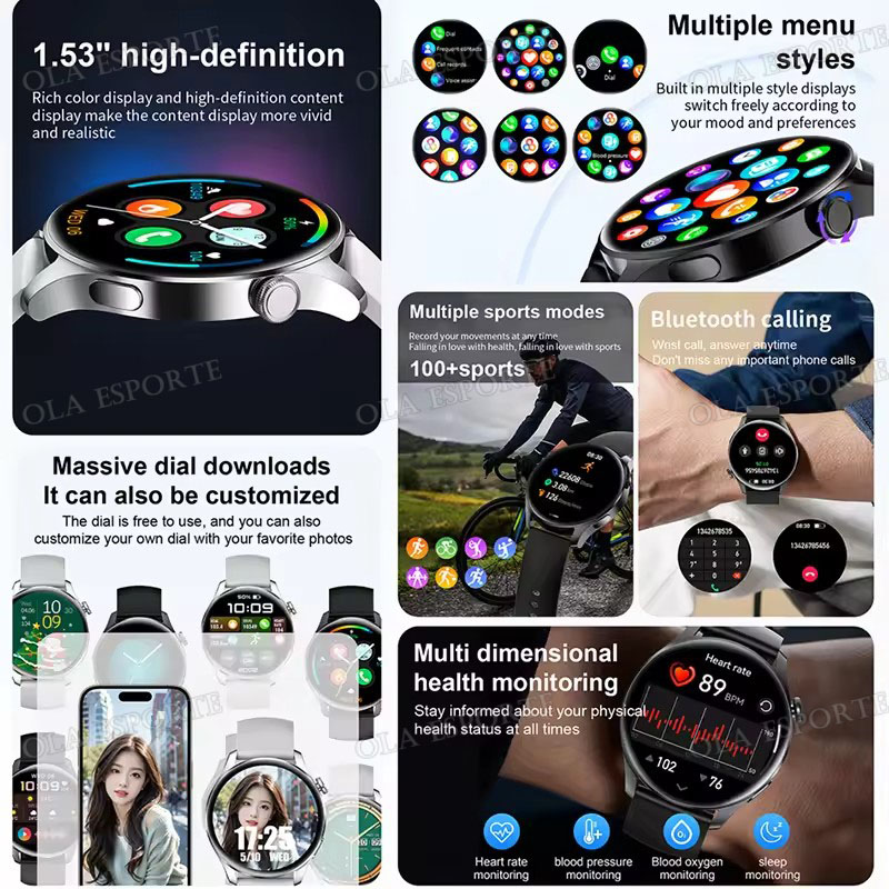 New SmartWatch for Men Women B - Diy Electronics Music ulasan dan harga