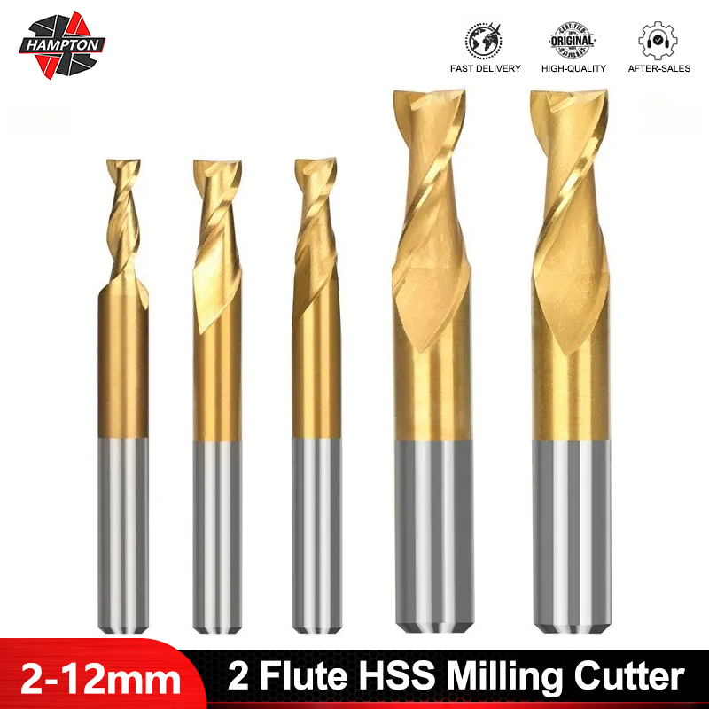 HAMPTON 2 Flute HSS Milling Cu - Diy Cnc Router Electronics ulasan dan harga