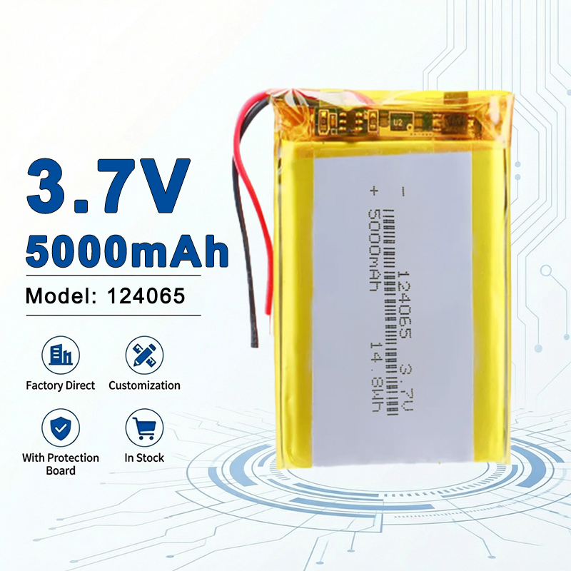 124065 3.7V 5000mAh Rechargeab - Diy Wearable Electronics ulasan dan harga