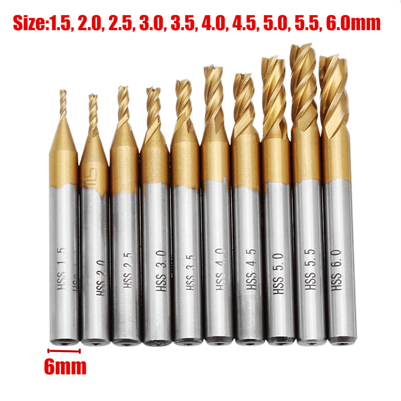 4 Flutes Milling Cutters HSS T - Diy Cnc Router Electronics ulasan dan harga