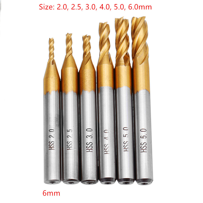 4 Flutes Milling Cutters HSS T - Diy Cnc Router Electronics ulasan dan harga