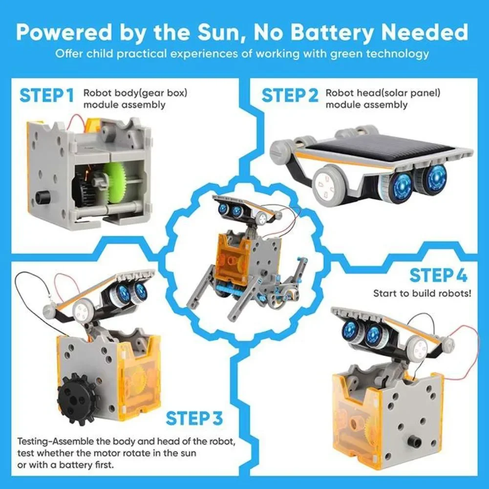 13 in 1 Solar Powered Robot Sc - Diy Electronics Hobby ulasan dan harga