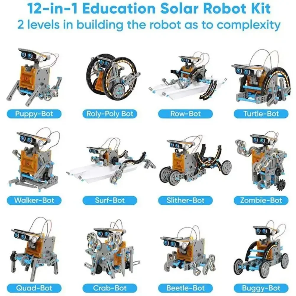 13 in 1 Solar Powered Robot Sc - Diy Electronics Hobby ulasan dan harga